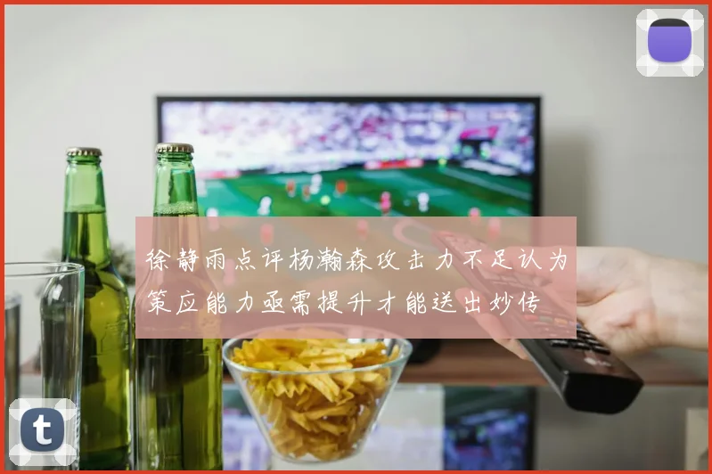 徐静雨点评杨瀚森攻击力不足认为策应能力亟需提升才能送出妙传